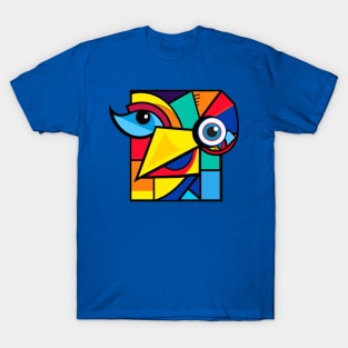 Funny Dove Bird - Cool Colorful Funky Geometric Cute Animal Design T-Shirt